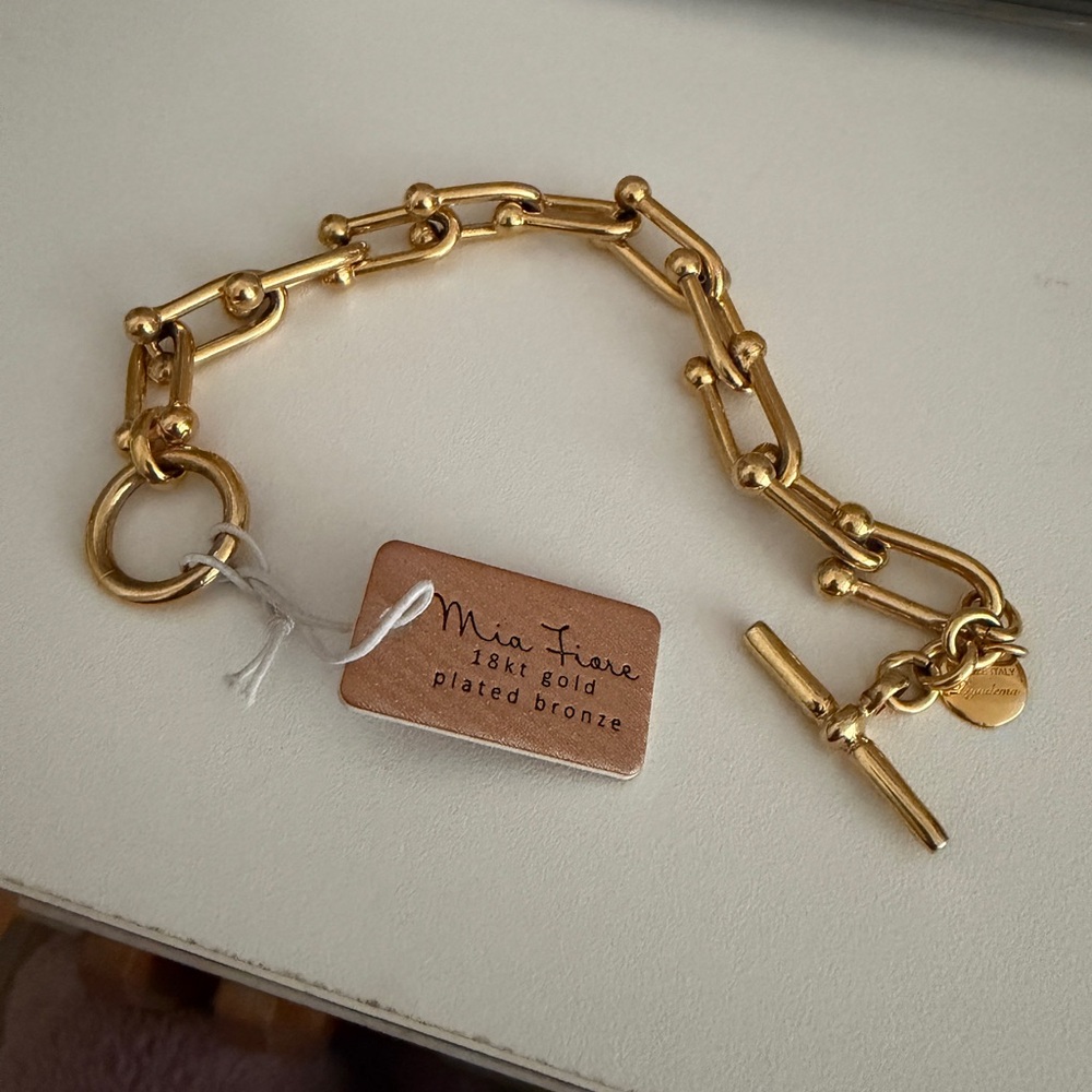 Mia Fiore Hardware Bracelet 14k gold plated